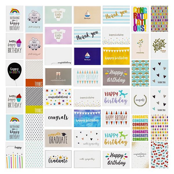 50 Assorted Greeting Cards Multipack For All Occasions By