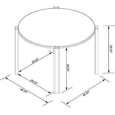 MANHATTAN COMFORT Gales 46.54-in. Round Dining Table