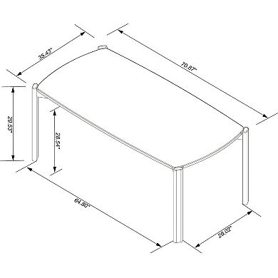 MANHATTAN COMFORT Gales 70.87-in. Dining Table