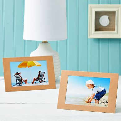 50-pack Paper Picture Frames 4x6 Easel With Stand, Kraft Paper Photo Frames