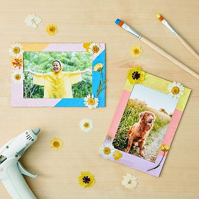 50-pack Paper Picture Frames 4x6 Easel With Stand, Kraft Paper Photo Frames