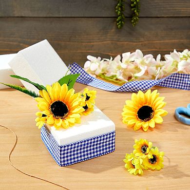 20 Pack Foam Blocks For Crafts, Floral Arrangements, White, 4x4x2 In