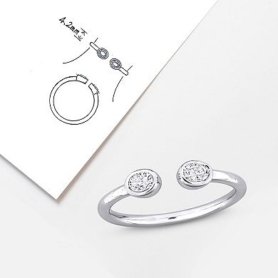Stella Grace Sterling Silver 3/8 Carat T.W. Created Moissanite Open Ring