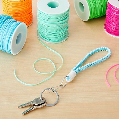 10 Spools 50 Yards Each Of Plastic Lanyard String, Gimp String In 10 Neon Colors