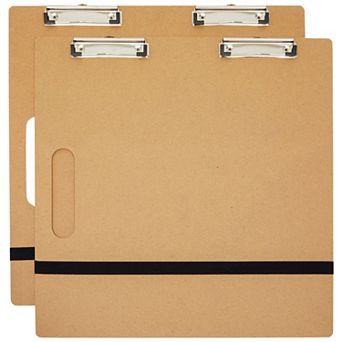 2x Artist Sketch Tote Board Wood With Clip For Drawing, Classroom, Studio 18x18"