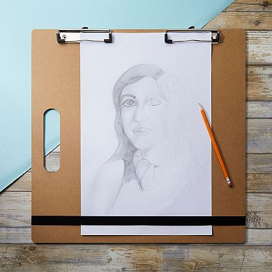2x Artist Sketch Tote Board Wood With Clip For Drawing, Classroom, Studio 18x18"