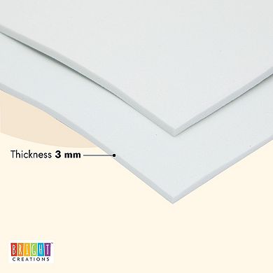 2 Pack White Eva Foam Roll, 3mm High Density Sheets For Crafts, Cosplay, 14x39"