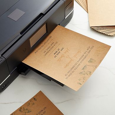 96 Sheets Brown Kraft Paper Cardstock, 8.5 X 11 In For Crafts, Invitations