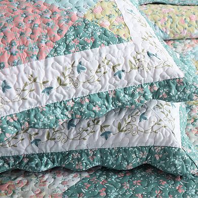 MarCielo 3 Piece Printed Quilt Lightweight Bedspread Set