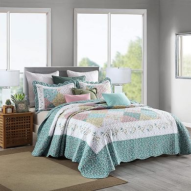 MarCielo 3 Piece Printed Quilt Lightweight Bedspread Set