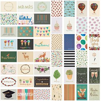48 Pack All Occasion Cards Box Set With Envelopes For Birthday, Weddings, 4x6 In