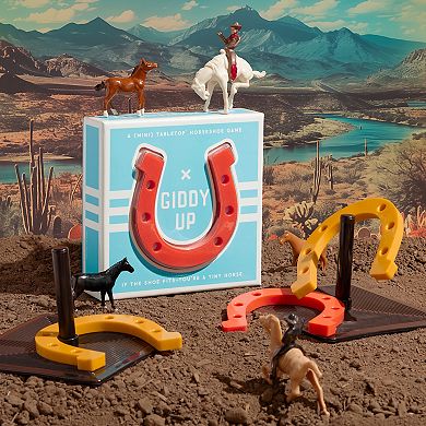 Brass Monkey Giddy Up Tabletop Horseshoes Game