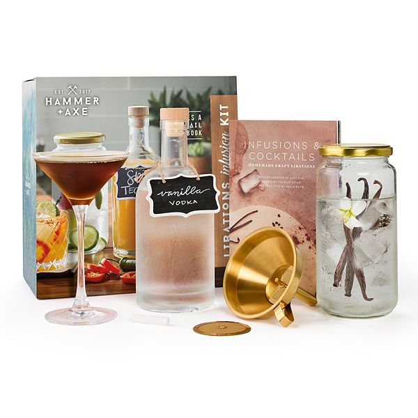 Hammer & Axe Libations Infusion Kit with Cocktail Recipe Book