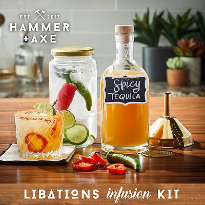 Hammer & Axe Libations Infusion Kit with Cocktail Recipe Book