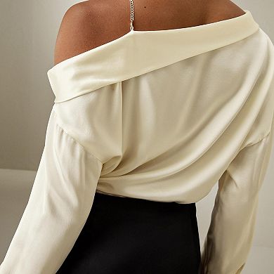 Lilysilk Silk Chic One-shoulder Top For Women