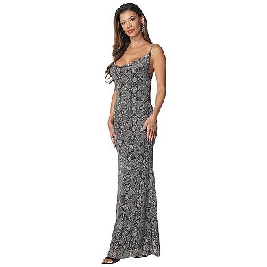 Women's bebe Cowl Neck Maxi Dress