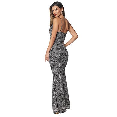 Women's bebe Cowl Neck Maxi Dress