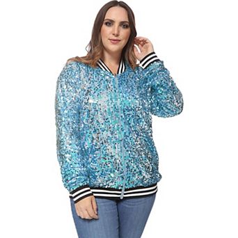 Women's Sequin Party Nightout Bomber Jacket