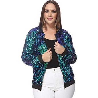 Women's Sequin Party Nightout Bomber Jacket