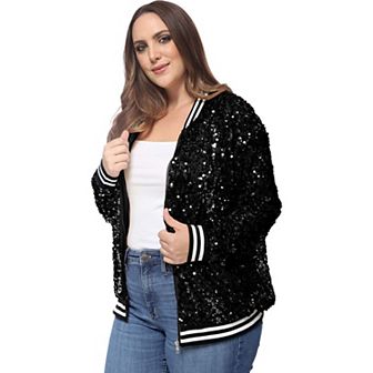 Women's Sequin Party Nightout Bomber Jacket