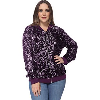 Women's Sequin Party Nightout Bomber Jacket