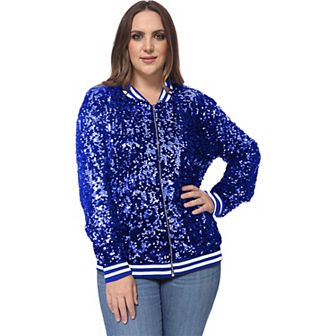 Women's Sequin Party Nightout Bomber Jacket