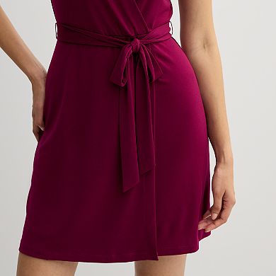 Women's Nine West Collared Wrap Mini Dress