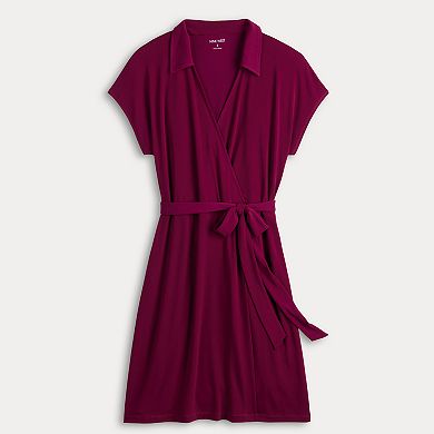 Women's Nine West Collared Wrap Mini Dress