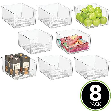 mDesign Plastic Food Storage Organizer Bin for Kitchen, 8 Pack