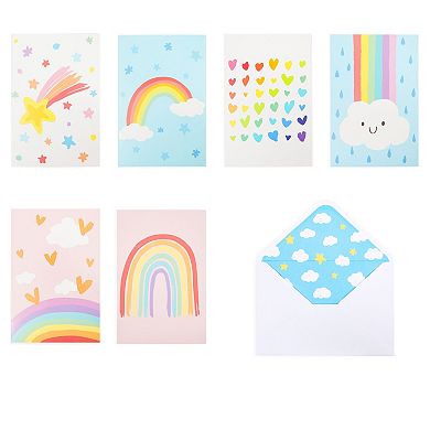 48 Pack Rainbow Thank You Cards With Envelopes, Blank 4x6 Greeting Notecards