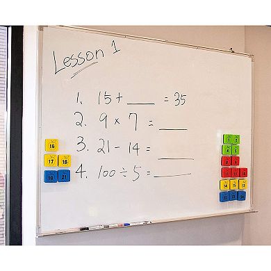 24-pack Magnetic Whiteboard Eraser Numbered Student Dry Erase Marker Erasers 2"