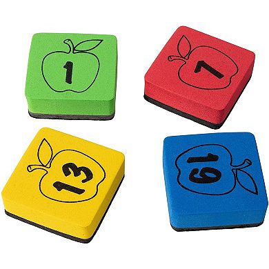 24-pack Magnetic Whiteboard Eraser Numbered Student Dry Erase Marker Erasers 2"