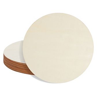 Unfinished 12-inch Wooden Rounds For Crafts, Diy Home Decor, 0.1" Thick, 8 Pack
