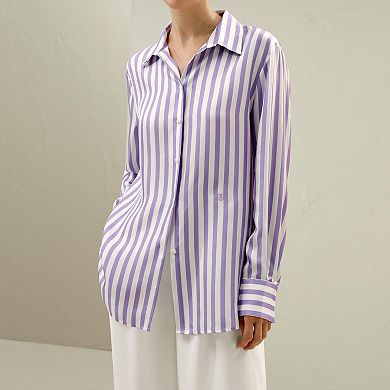 Lilysilk Classic Striped Silk Shirt For Women