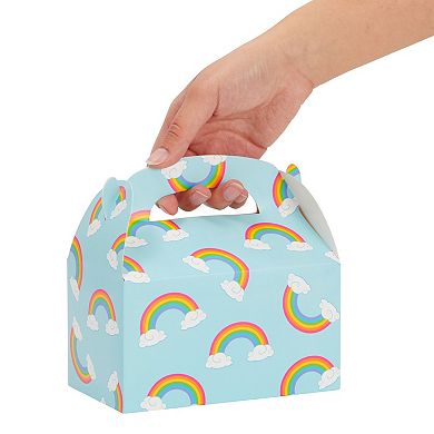 24 Pack Small Rainbow Themed Gable Boxes for Kids Birthday Themed Party Favors