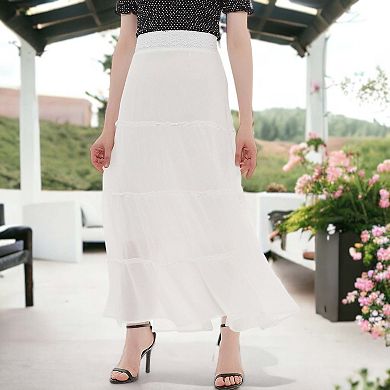 Women's Maxi Bohemian Layered Skirt