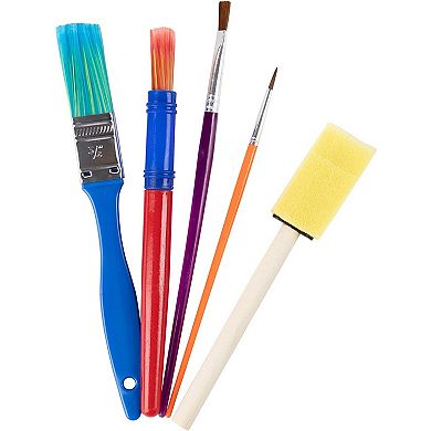 36 Pcs Painting Kit For Kids With Form Paint Brushes Rollers Stamps Arts Crafts