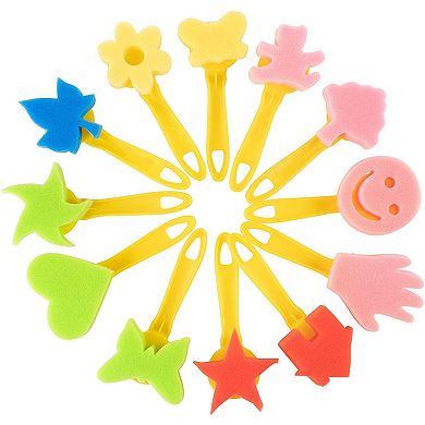 36 Pcs Painting Kit For Kids With Form Paint Brushes Rollers Stamps Arts Crafts