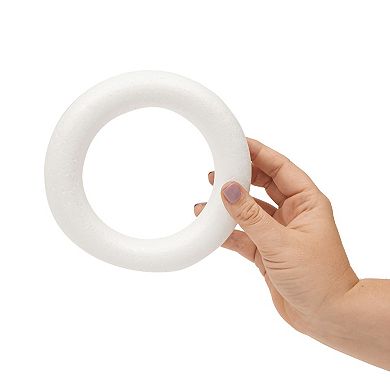 8 Pack Wreath Forms For Crafts, Christmas Decorations, Easter, 5.7 In, White