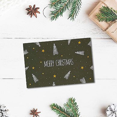 48 Pack Holiday Greeting Cards With Envelopes, 6 Merry Christmas Designs, 4x6