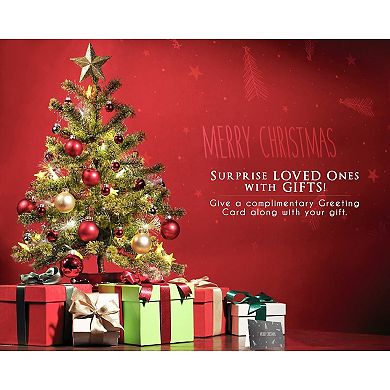 48 Pack Holiday Greeting Cards With Envelopes, 6 Merry Christmas Designs, 4x6
