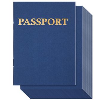 24 Pack Blank Passport Notebook for Kids, 4.1 x 5.6 Inches
