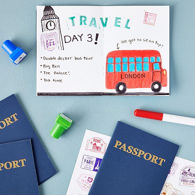 24 Pack Blank Passport Notebook for Kids, 4.1 x 5.6 Inches