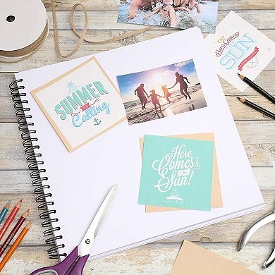 Hardcover Scrapbook Wedding Guest Book Photo Album Square Spiral Bound Cardboard