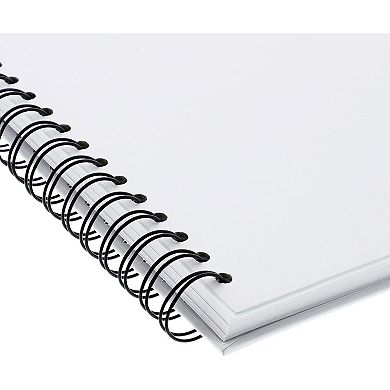 Hardcover Scrapbook Wedding Guest Book Photo Album Square Spiral Bound Cardboard