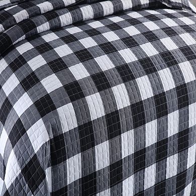 Marcielo 3 Piece Buffalo Plaid Check Bedspread Bedding Set