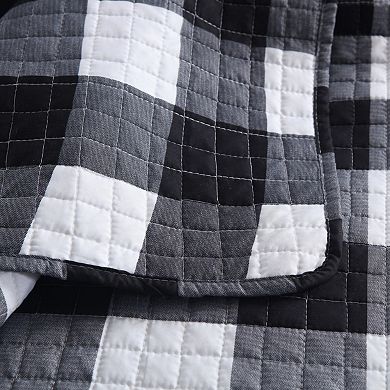 Marcielo 3 Piece Buffalo Plaid Check Bedspread Bedding Set