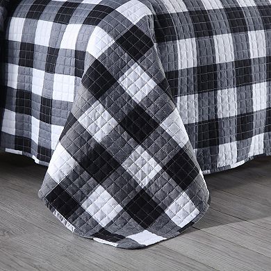 Marcielo 3 Piece Buffalo Plaid Check Bedspread Bedding Set