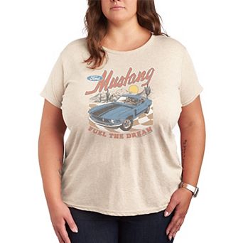 Plus Size Ford Mustang Fuel The Dream Graphic Tee