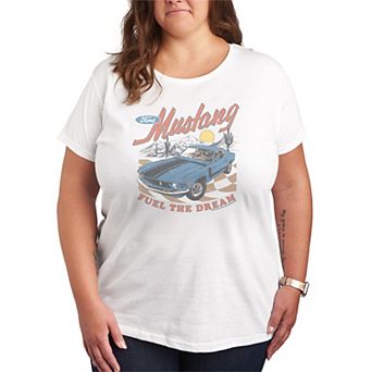 Plus Size Ford Mustang Fuel The Dream Graphic Tee